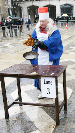 The annual inter-livery pancake races took place on Shrove Tuesday, February 13th, 2018.